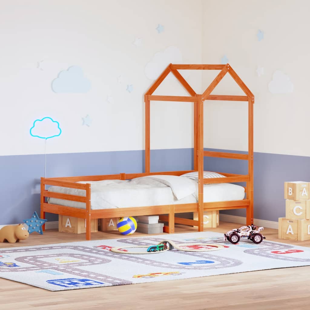 Tetto Per Letto Bambini 118X70X176,5 Cm Legno Massello Di Pino