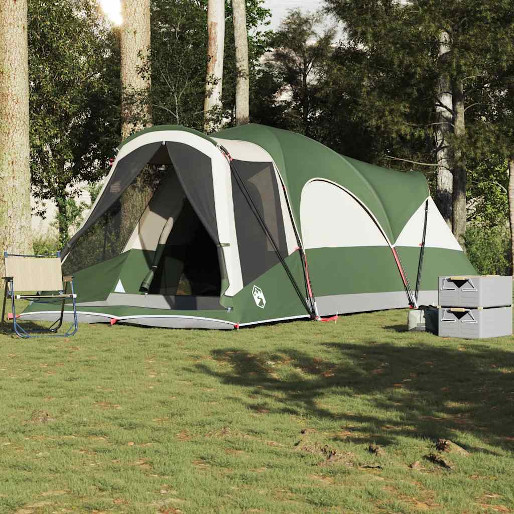 Tenda Familiare A Tunnel 8Persone Grigia Arancione Impermeabile