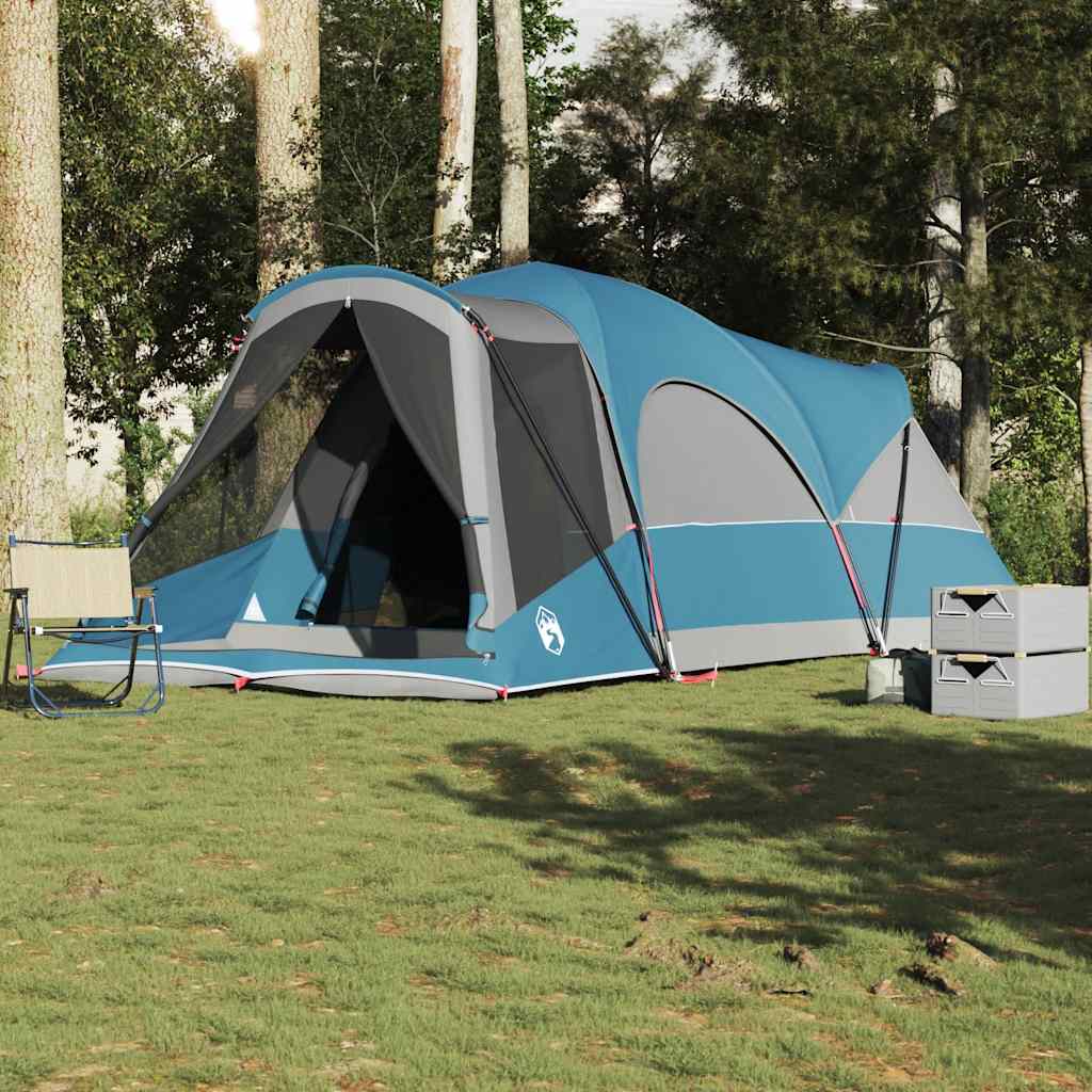 Tenda Familiare A Tunnel 8Persone Grigia Arancione Impermeabile