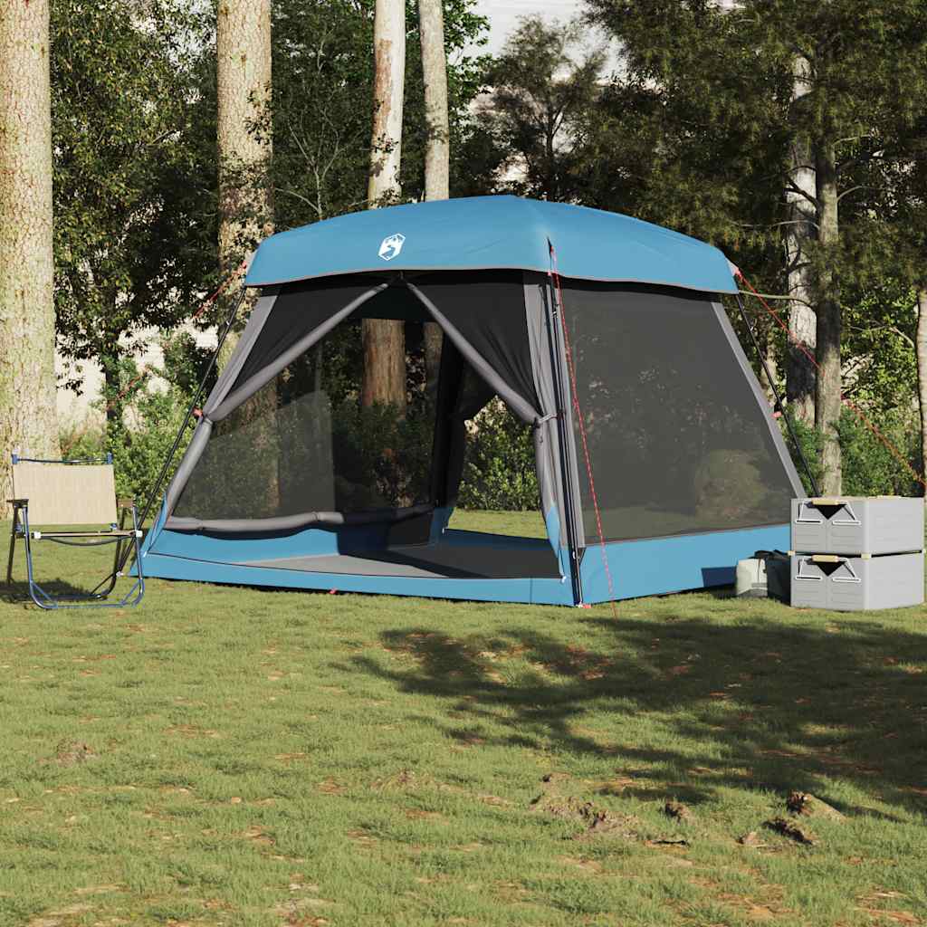 Tenda Familiare Cabina 6 Persone Grigia Arancione Impermeabile