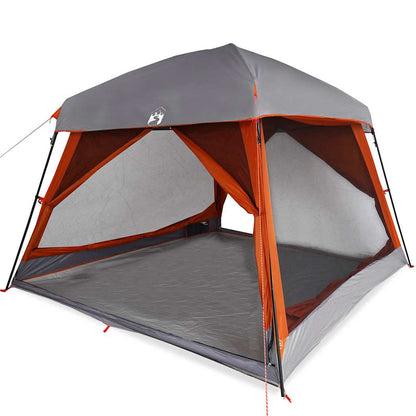 Tenda Familiare Cabina 6 Persone Grigia Arancione Impermeabile