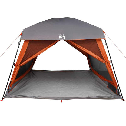 Tenda Familiare Cabina 6 Persone Grigia Arancione Impermeabile