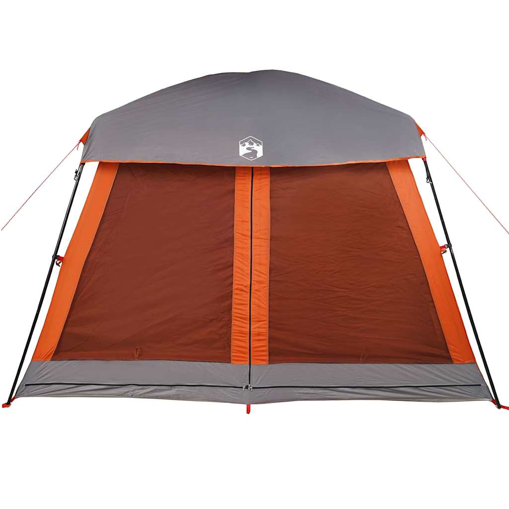 Tenda Familiare Cabina 6 Persone Grigia Arancione Impermeabile