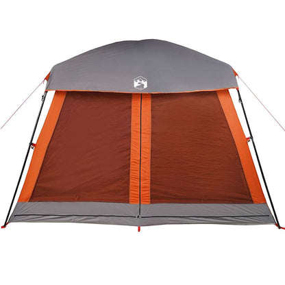Tenda Familiare Cabina 6 Persone Grigia Arancione Impermeabile