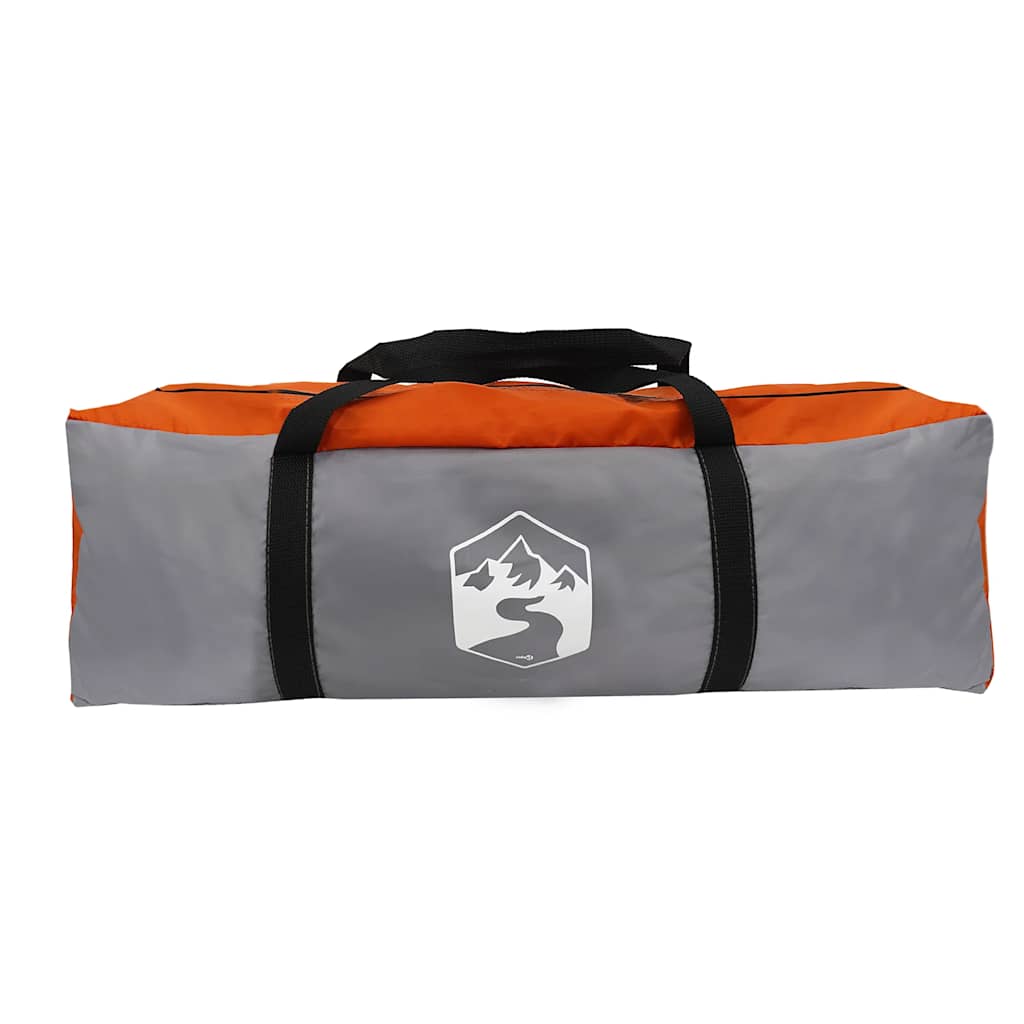 Tenda Familiare Cabina 6 Persone Grigia Arancione Impermeabile