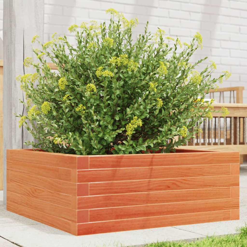 Fioriera Giardino Marrone Cera Legno Massello Pino Cera Marrone