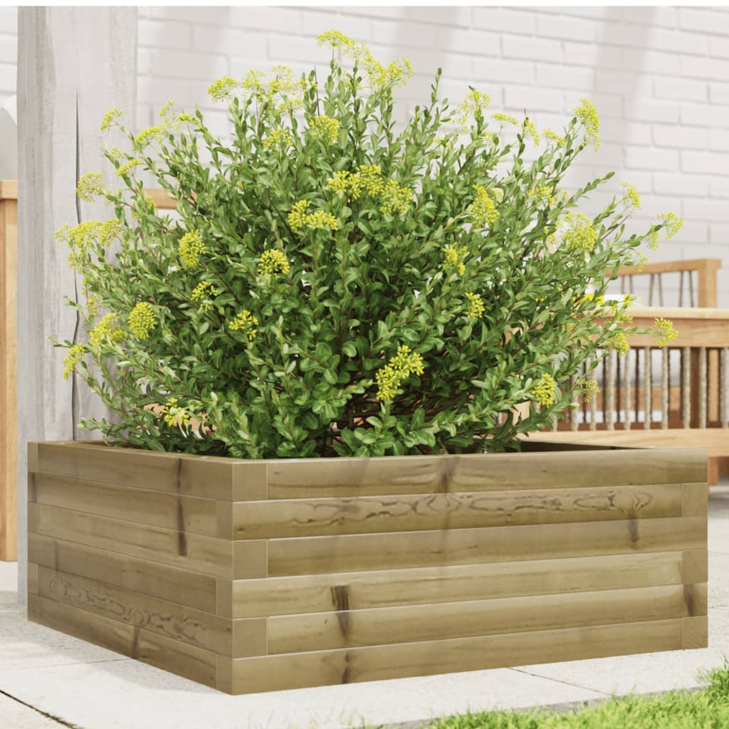 Fioriera Da Giardino In Legno Di Pino Impregnato Impregnato Naturale