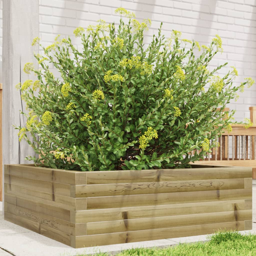 Fioriera Da Giardino In Legno Di Pino Impregnato Impregnato Naturale