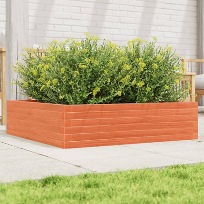 Fioriera Giardino Marrone Cera Legno Massello Pino Cera Marrone