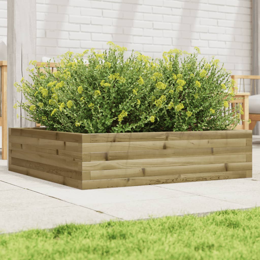 Fioriera Da Giardino In Legno Di Pino Impregnato Impregnato Naturale