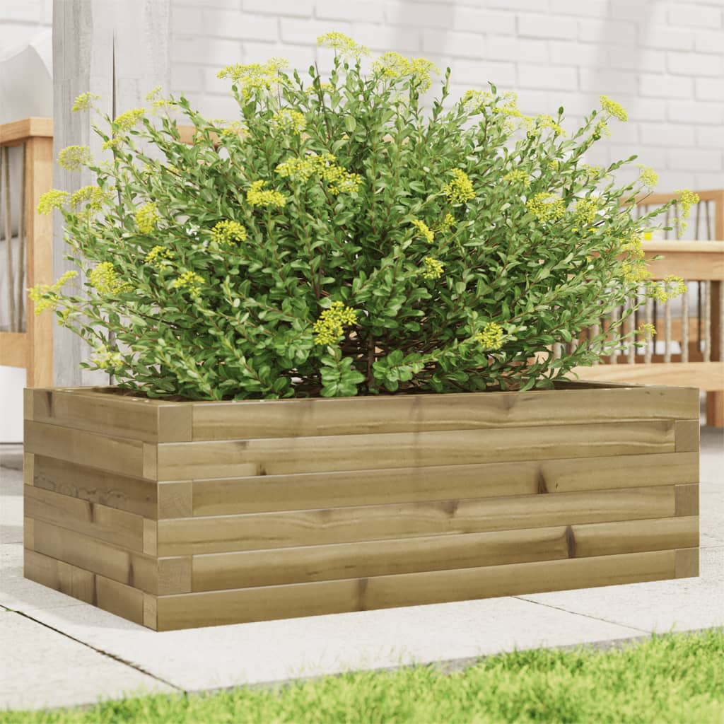 Fioriera Da Giardino In Legno Di Pino Impregnato Impregnato Naturale