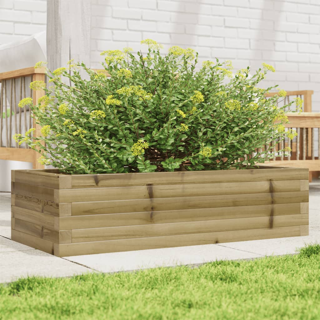 Fioriera Da Giardino In Legno Di Pino Impregnato Impregnato Naturale