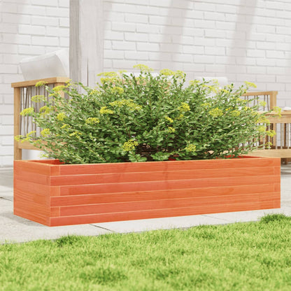 Fioriera Giardino Marrone Cera Legno Massello Pino Cera Marrone