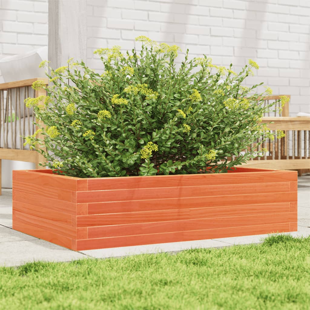Fioriera Giardino Marrone Cera Legno Massello Pino Cera Marrone