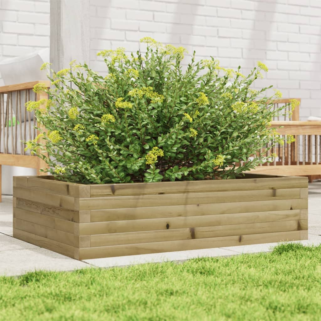 Fioriera Da Giardino In Legno Di Pino Impregnato Impregnato Naturale