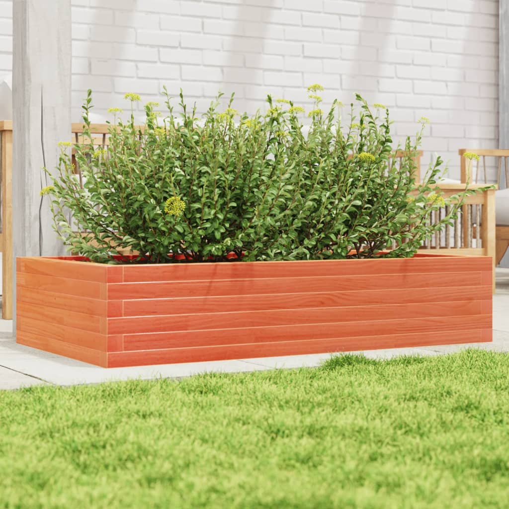 Fioriera Giardino Marrone Cera Legno Massello Pino Cera Marrone