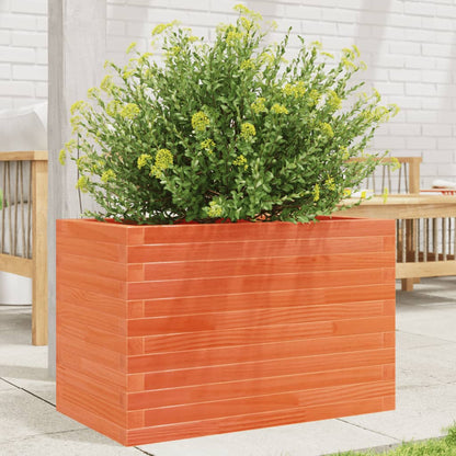 Fioriera Giardino Marrone Cera Legno Massello Pino Cera Marrone