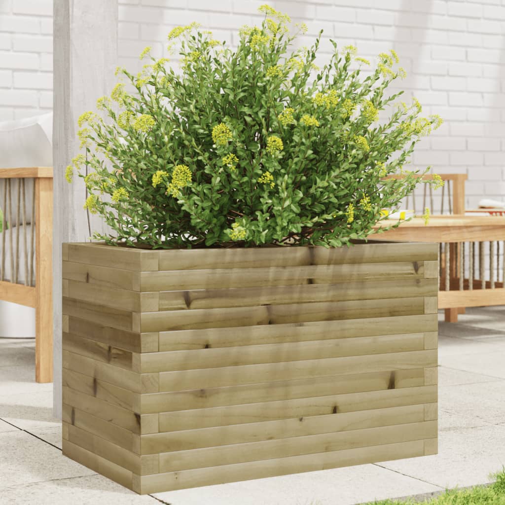 Fioriera Da Giardino In Legno Di Pino Impregnato Impregnato Naturale