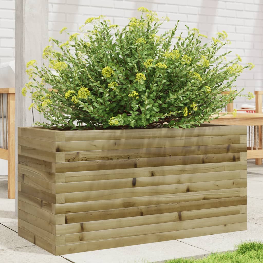 Fioriera Da Giardino In Legno Di Pino Impregnato Impregnato Naturale