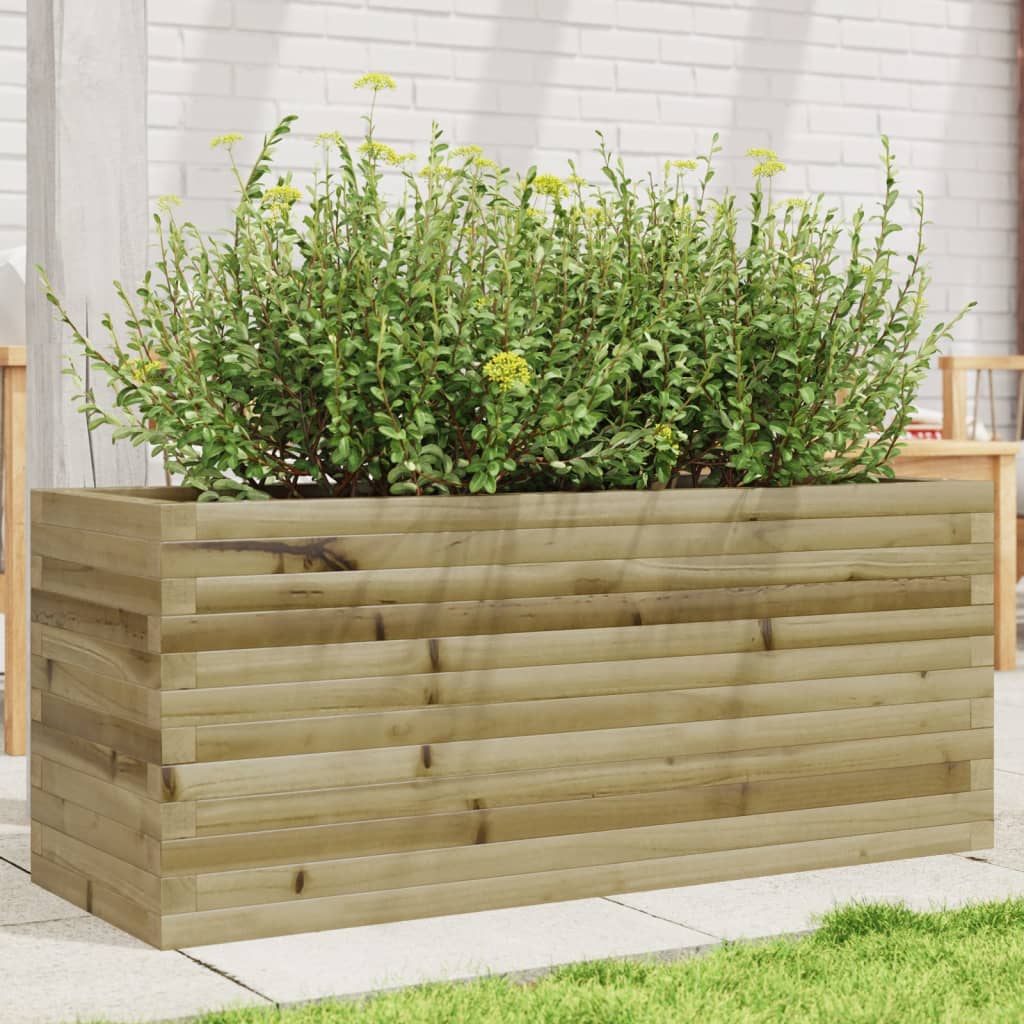 Fioriera Da Giardino In Legno Di Pino Impregnato Impregnato Naturale