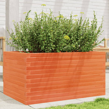 Fioriera Giardino Marrone Cera Legno Massello Pino Cera Marrone
