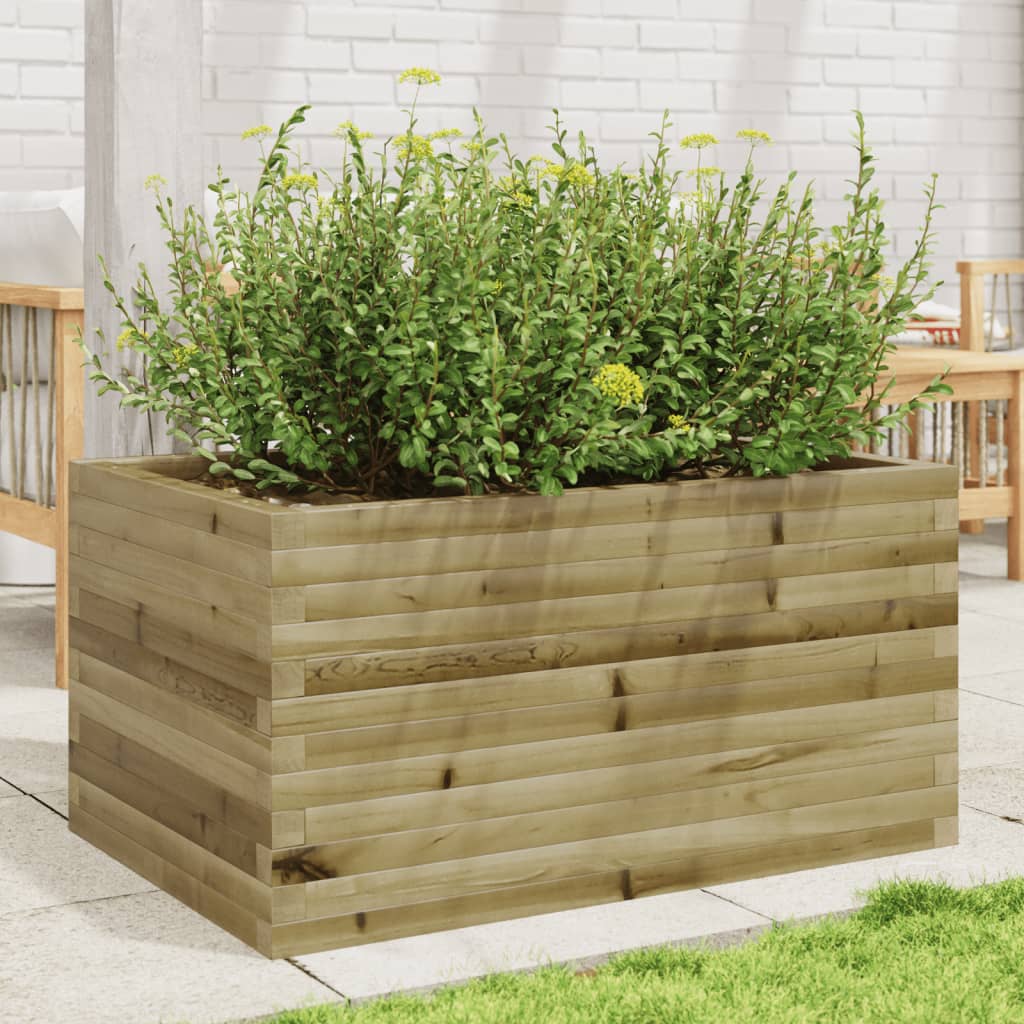 Fioriera Da Giardino In Legno Di Pino Impregnato Impregnato Naturale
