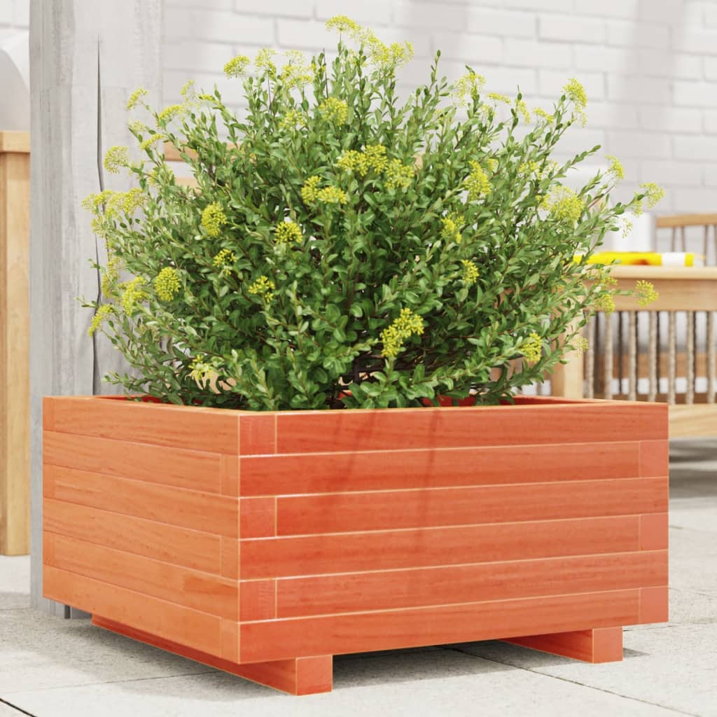 Fioriera Giardino Marrone Cera Legno Massello Pino Cera Marrone