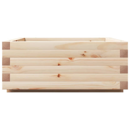 Fioriera Da Giardino 60X60X26,5 Cm In Legno Massello Di Pino Pino Naturale