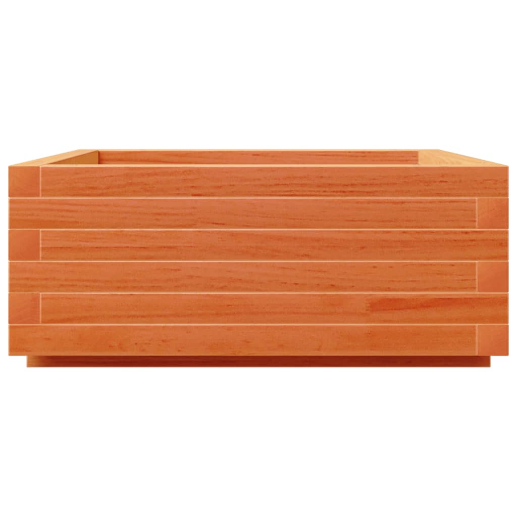 Fioriera Giardino Marrone Cera 60X60X26,5Cm Legno Massello Pino Pino Naturale