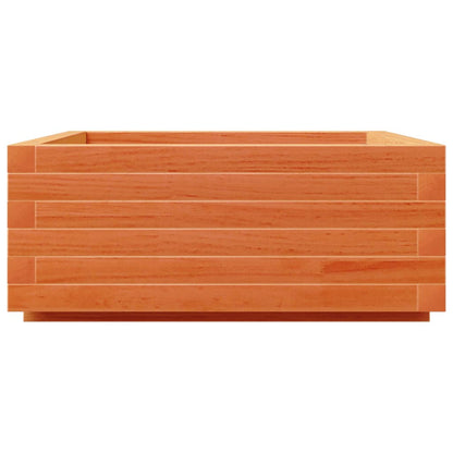 Fioriera Giardino Marrone Cera 60X60X26,5Cm Legno Massello Pino Pino Naturale