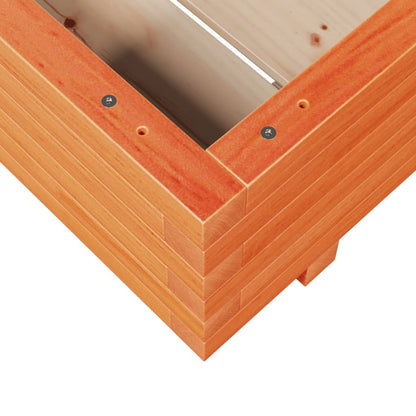 Fioriera Giardino Marrone Cera 60X60X26,5Cm Legno Massello Pino Pino Naturale