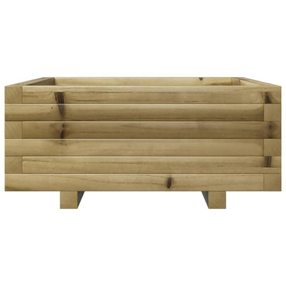 Fioriera Da Giardino 60X60X26,5 Cm In Legno Di Pino Impregnato Pino Naturale
