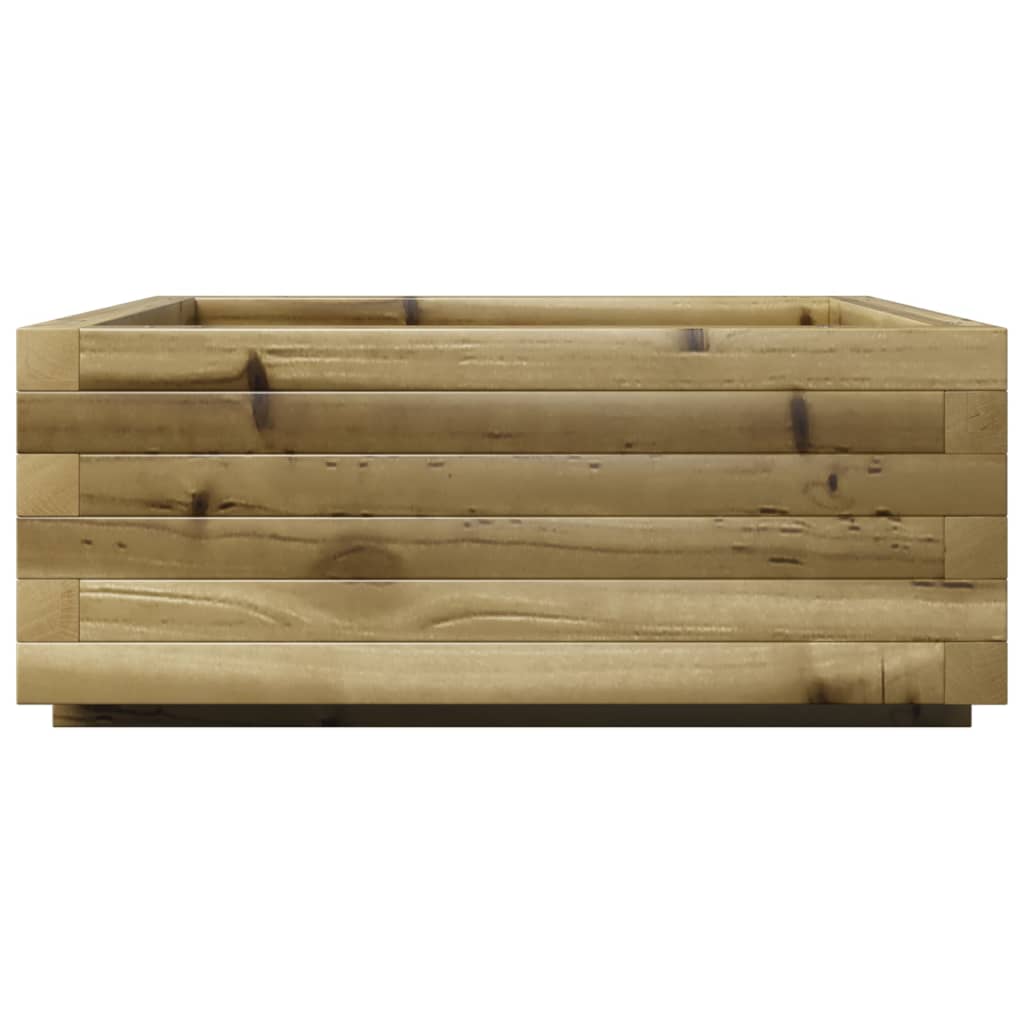Fioriera Da Giardino 60X60X26,5 Cm In Legno Di Pino Impregnato Pino Naturale