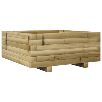 Fioriera Da Giardino 60X60X26,5 Cm In Legno Di Pino Impregnato Pino Naturale