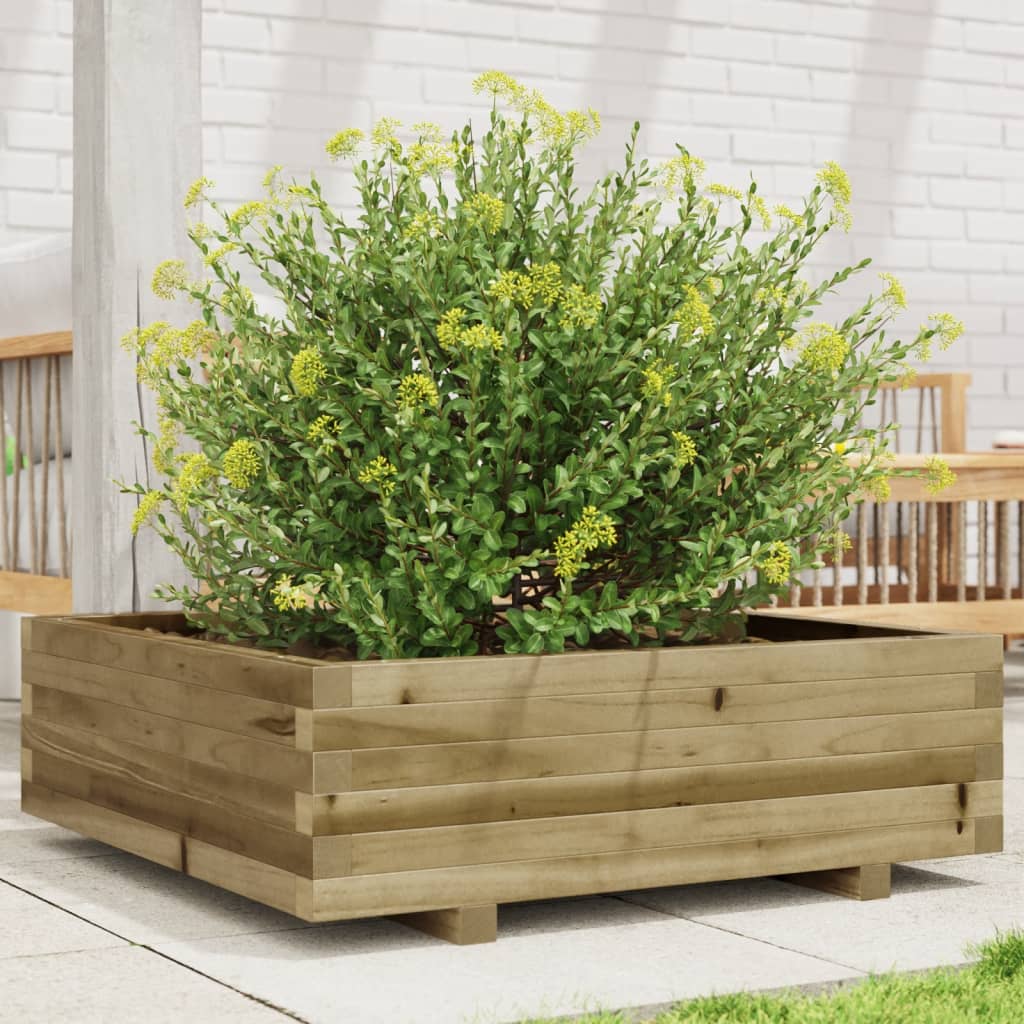 Fioriera Da Giardino In Legno Di Pino Impregnato Impregnato Naturale