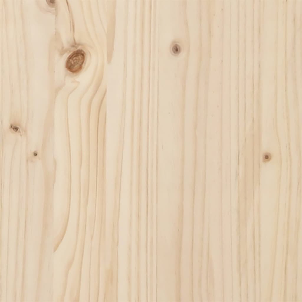 Fioriera Da Giardino 90X90X26,5 Cm In Legno Massello Di Pino Cera Marrone
