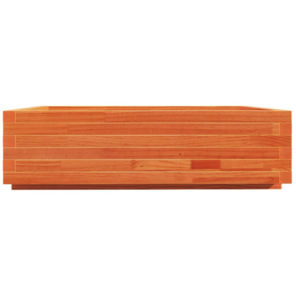 Fioriera Giardino Marrone Cera 90X90X26,5Cm Legno Massello Pino Pino Naturale