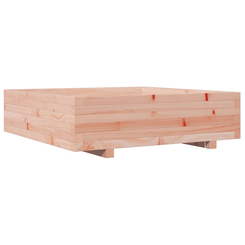 Fioriera Da Giardino 90X90X26,5 Cm In Legno Massello Di Douglas Bianco
