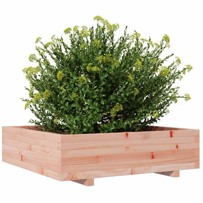 Fioriera Da Giardino 90X90X26,5 Cm In Legno Massello Di Douglas Bianco