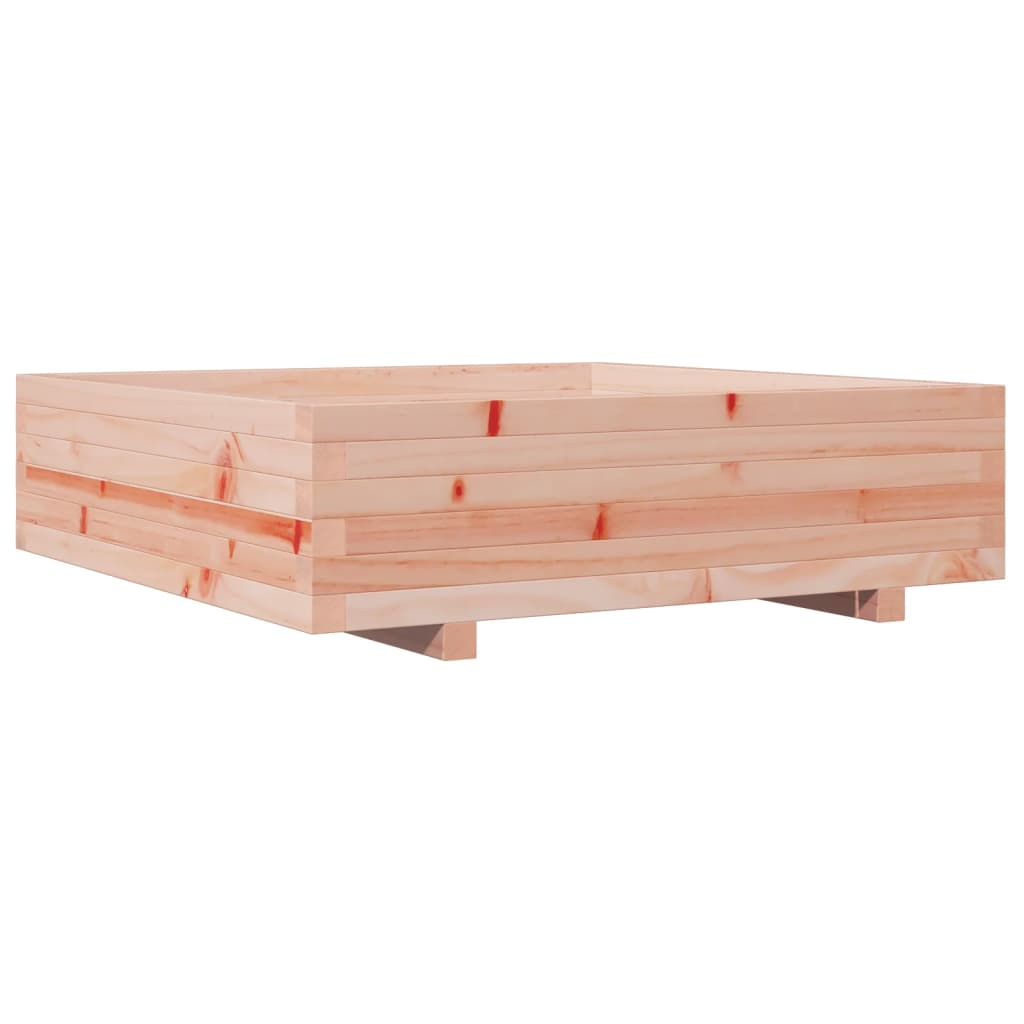 Fioriera Da Giardino 90X90X26,5 Cm In Legno Massello Di Douglas Bianco