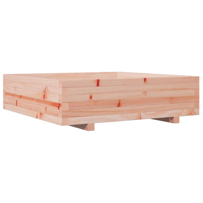 Fioriera Da Giardino 90X90X26,5 Cm In Legno Massello Di Douglas Bianco