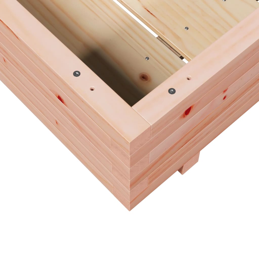 Fioriera Da Giardino 90X90X26,5 Cm In Legno Massello Di Douglas Bianco