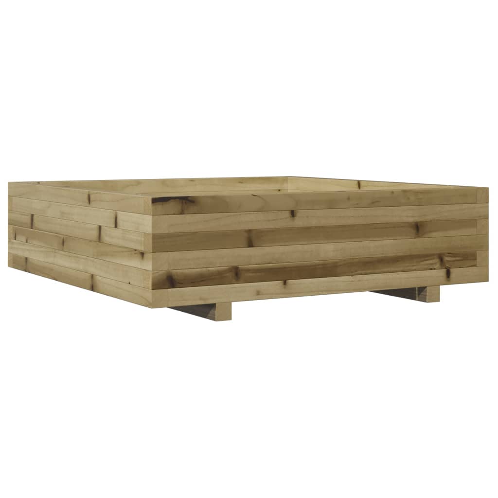Fioriera Da Giardino 90X90X26,5 Cm In Legno Di Pino Impregnato Pino Naturale