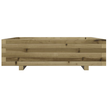 Fioriera Da Giardino 90X90X26,5 Cm In Legno Di Pino Impregnato Pino Naturale