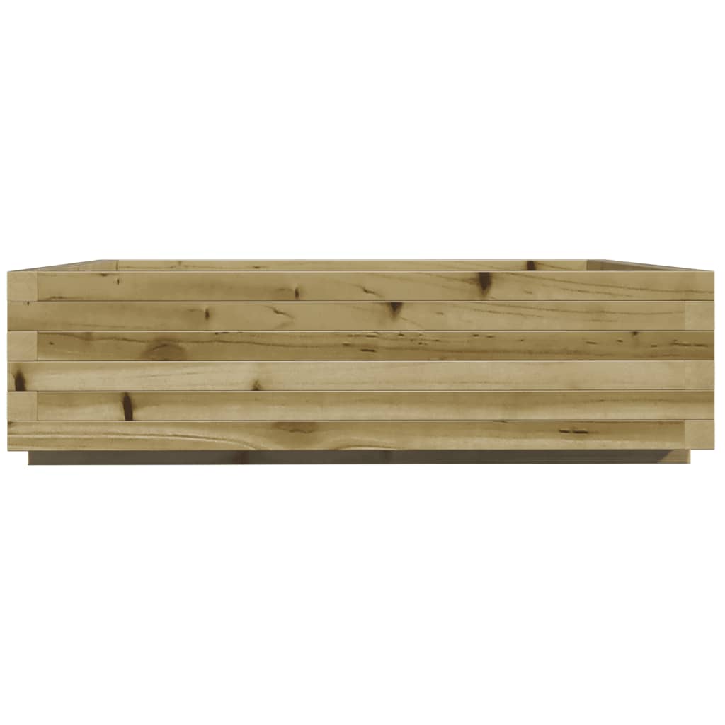 Fioriera Da Giardino 90X90X26,5 Cm In Legno Di Pino Impregnato Pino Naturale