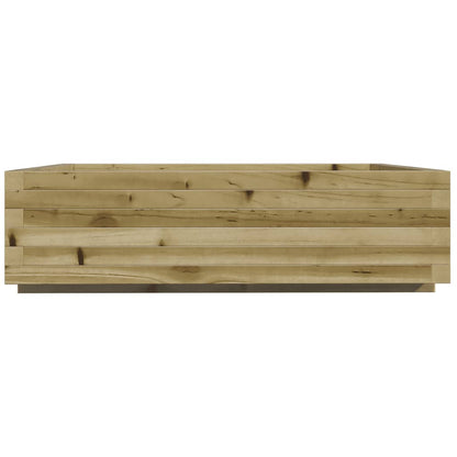 Fioriera Da Giardino 90X90X26,5 Cm In Legno Di Pino Impregnato Pino Naturale