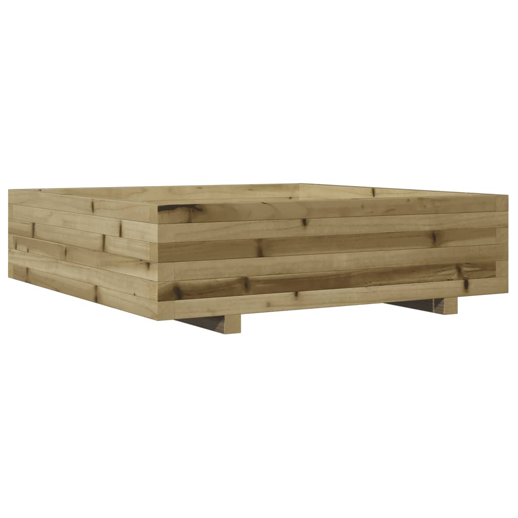 Fioriera Da Giardino 90X90X26,5 Cm In Legno Di Pino Impregnato Pino Naturale