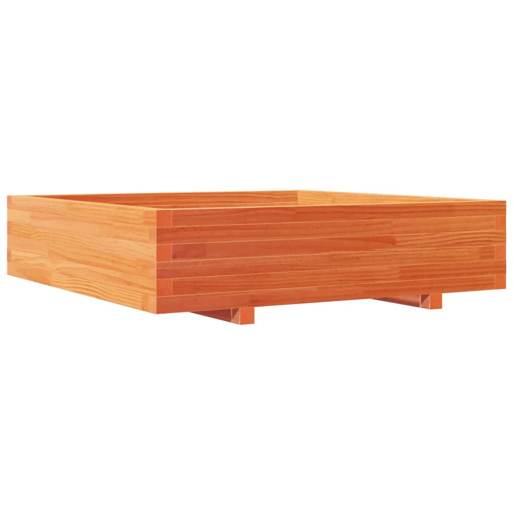 Fioriera Giardino 100X100X26,5Cm Legno Massello Pino Pino Naturale