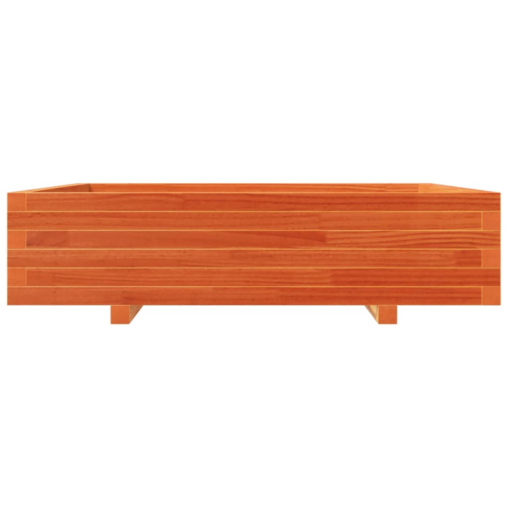 Fioriera Giardino 100X100X26,5Cm Legno Massello Pino Pino Naturale