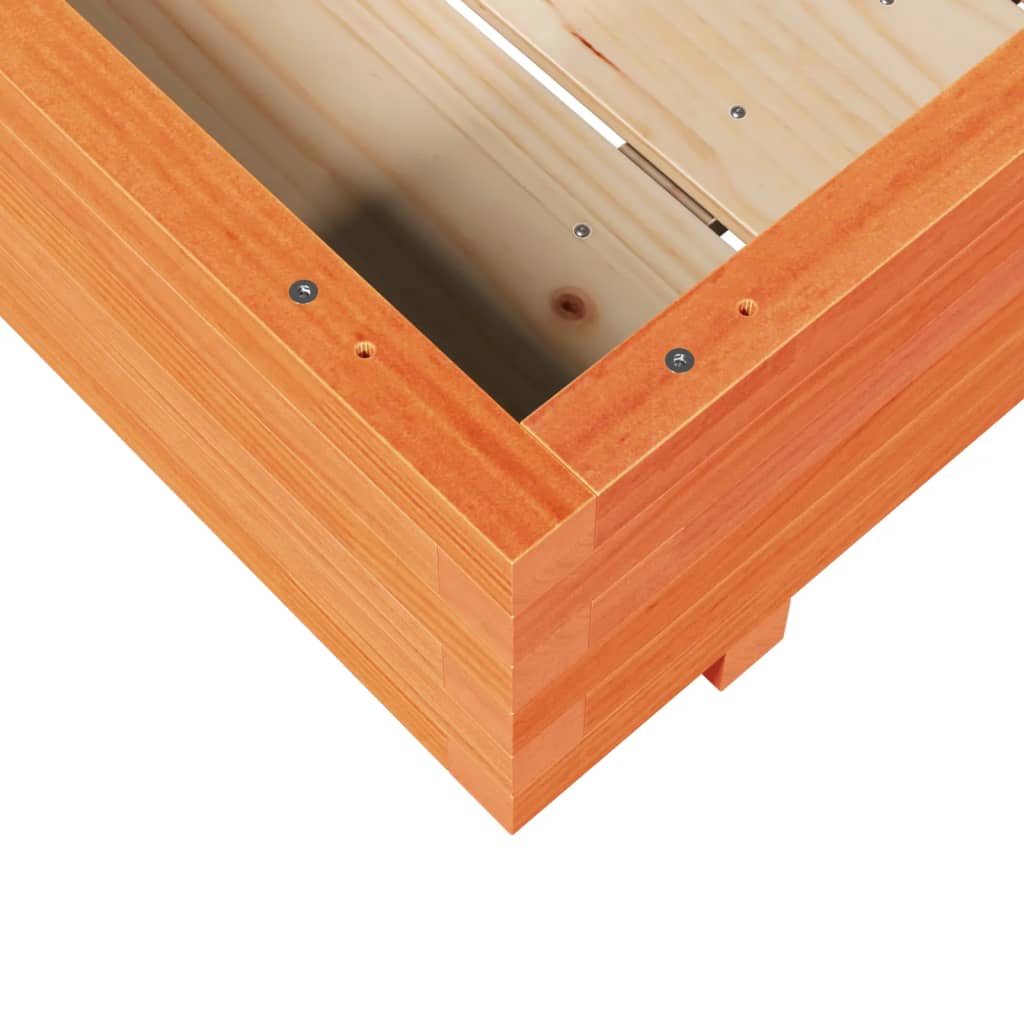 Fioriera Giardino 100X100X26,5Cm Legno Massello Pino Pino Naturale